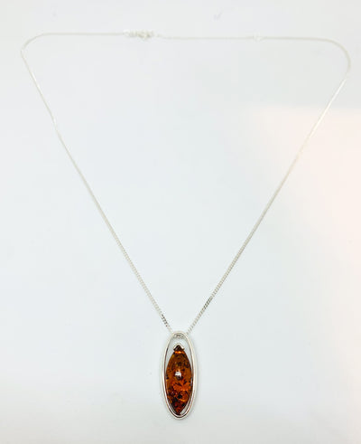 Oval Amber Pendant