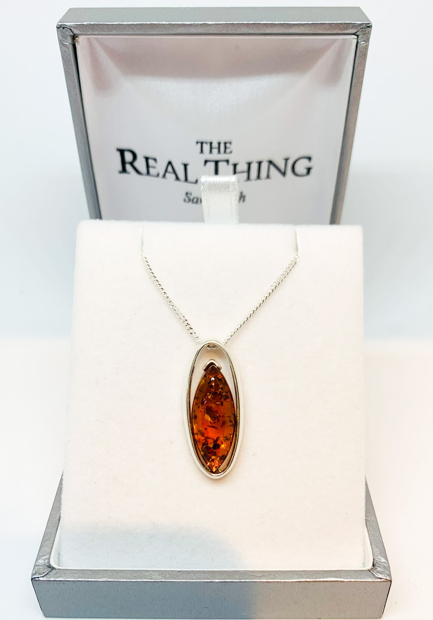 Oval Amber Pendant