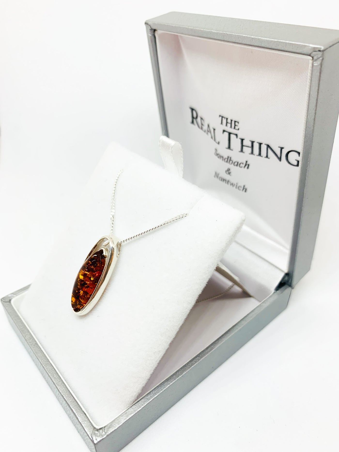 Oval Amber Pendant