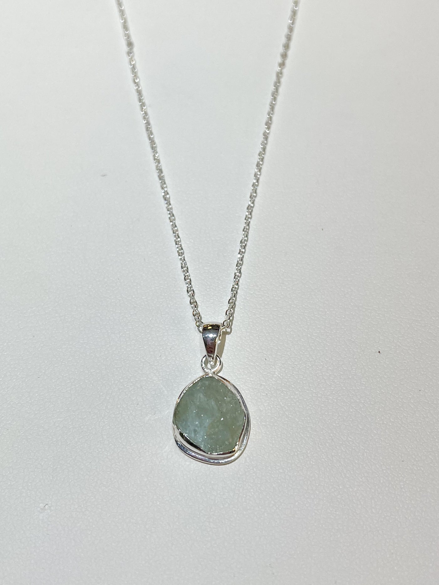 Aquamarine Raw Cut Pendant