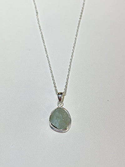 Aquamarine Raw Cut Pendant