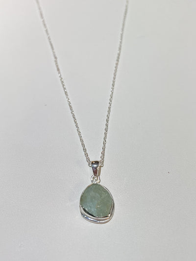 Aquamarine Raw Cut Pendant