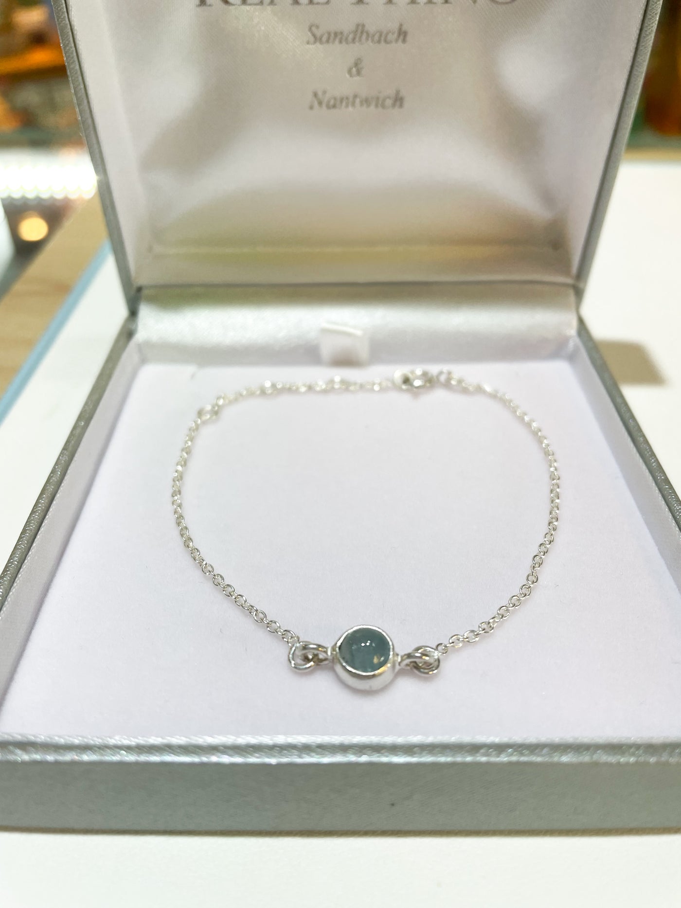 Dainty Aquamarine Bracelet