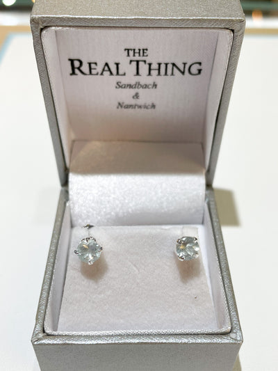 Aquamarine Royalty Small Stud Earrings