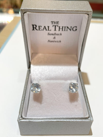 Aquamarine Royalty Stud Earrings