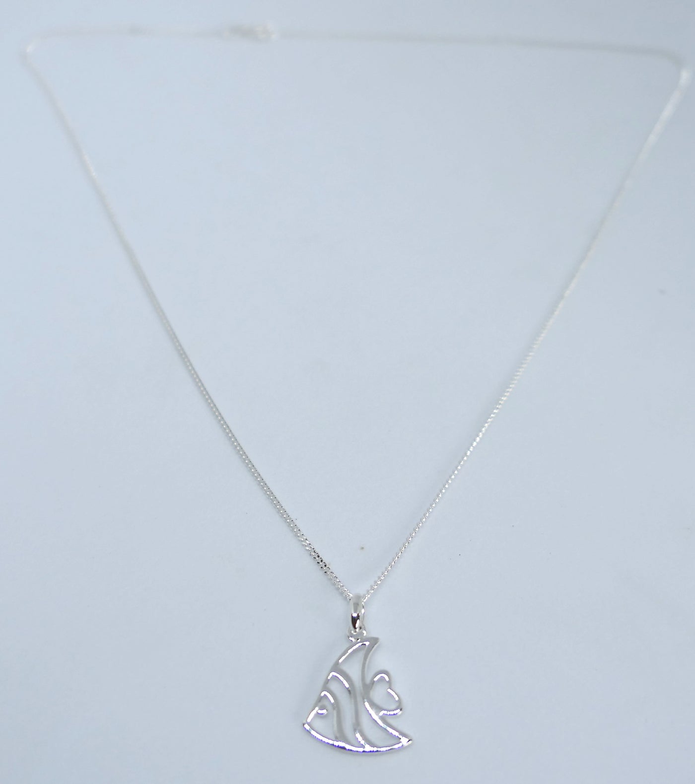 Silver Angel Fish Necklace