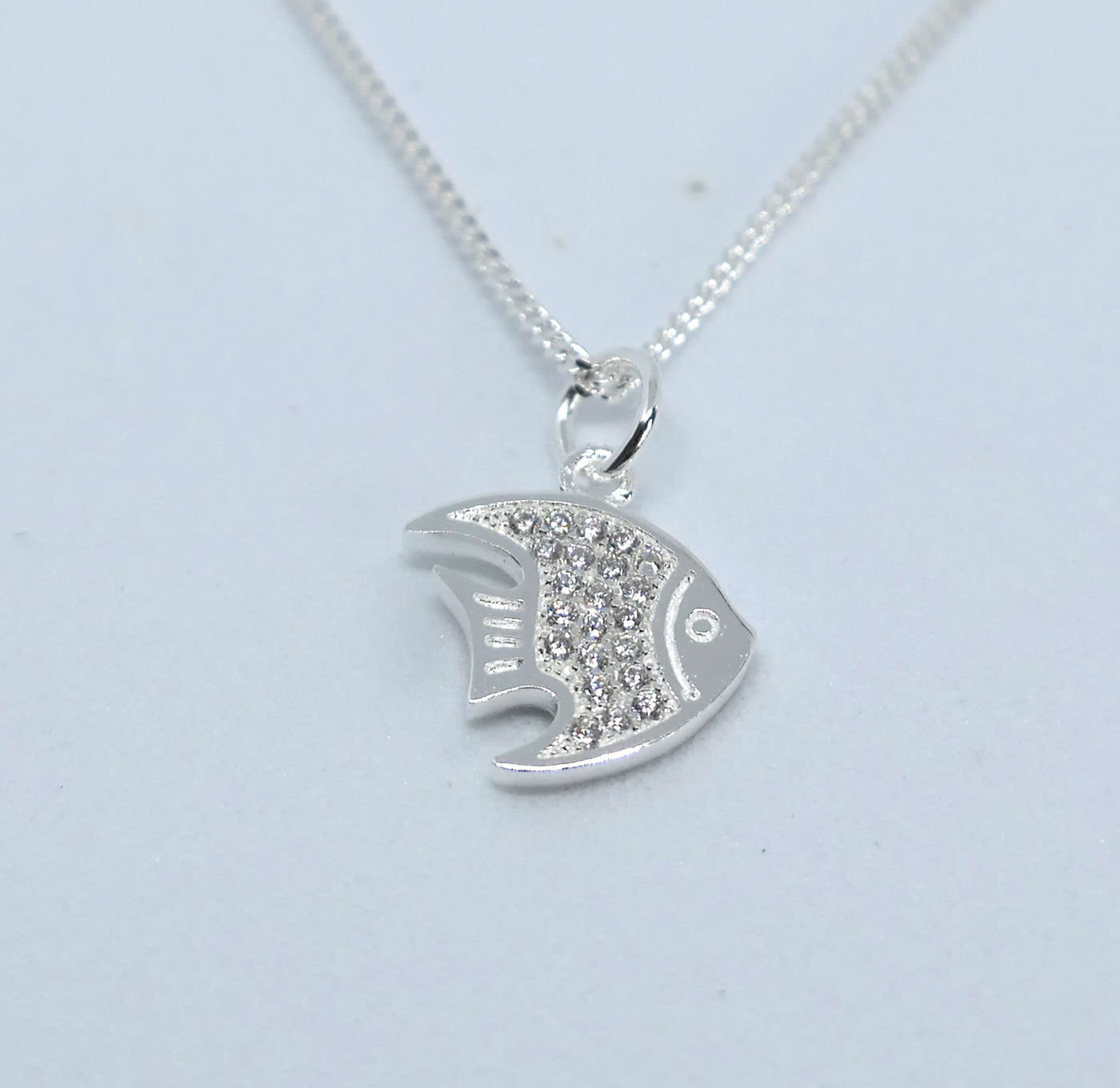 Silver Angel Fish Necklace