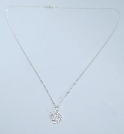 Silver Angel Fish Necklace