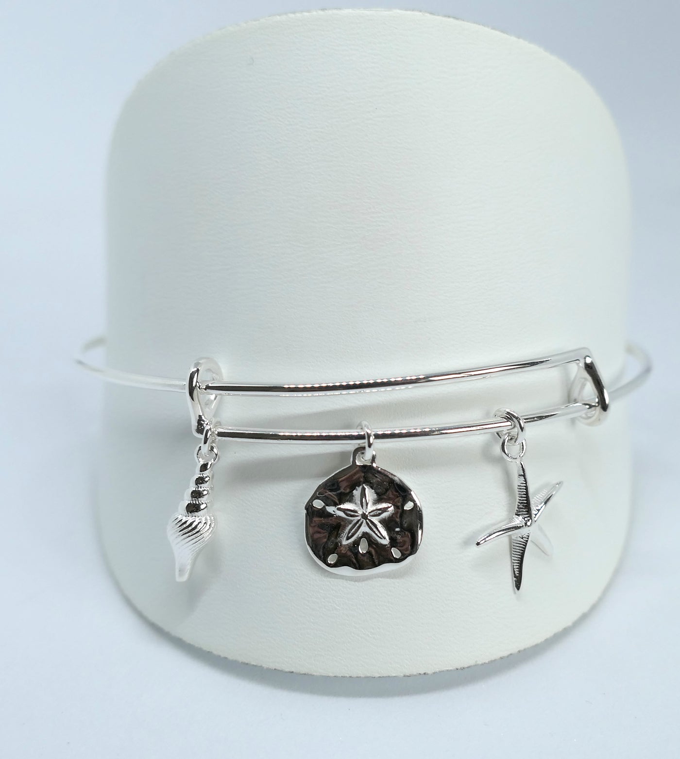 Silver Beach Charm Bangle