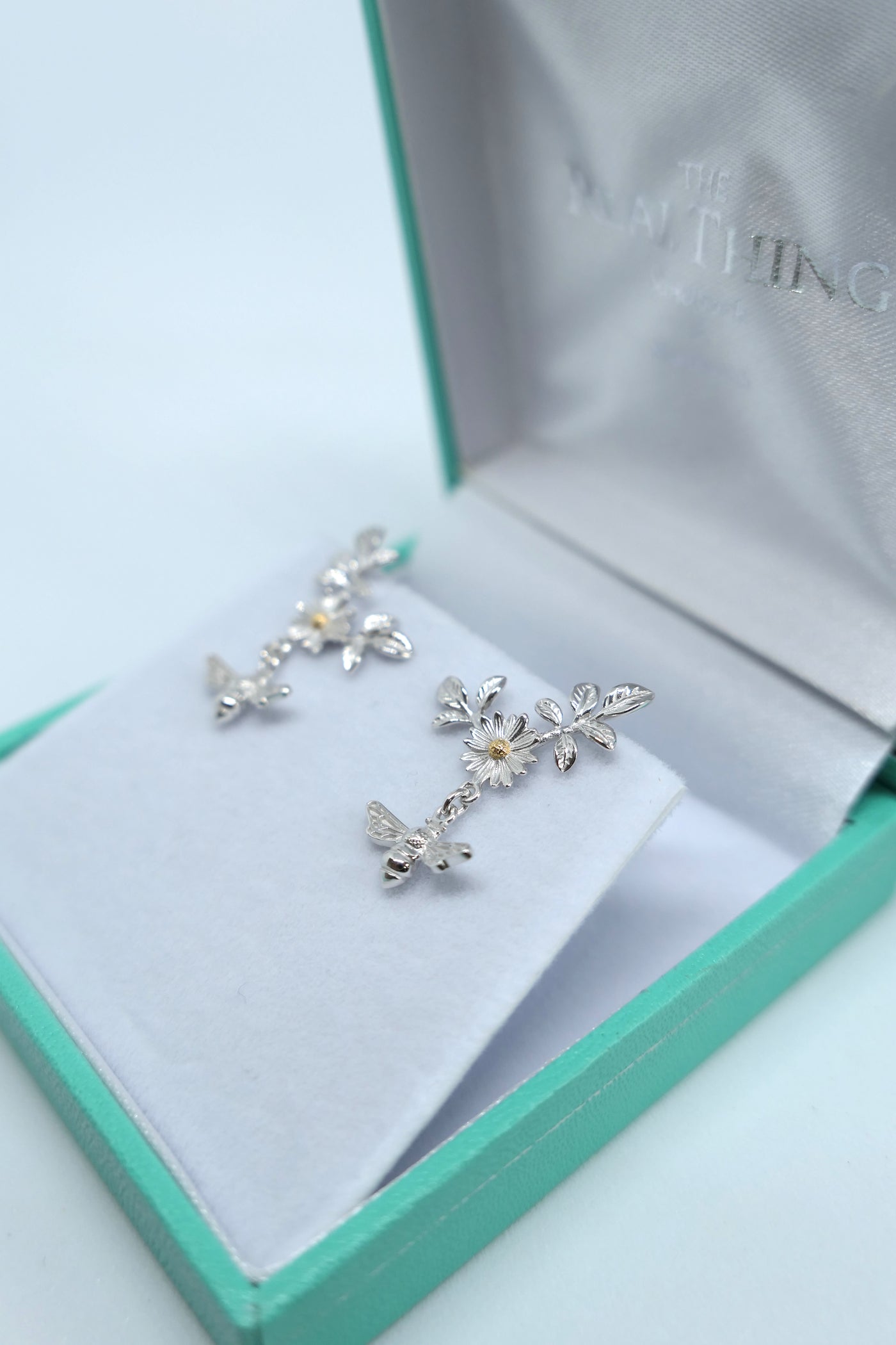 Bee & Daisy Ear Climber Stud Earrings