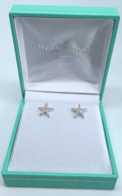 Crystal Starfish Stud Earrings