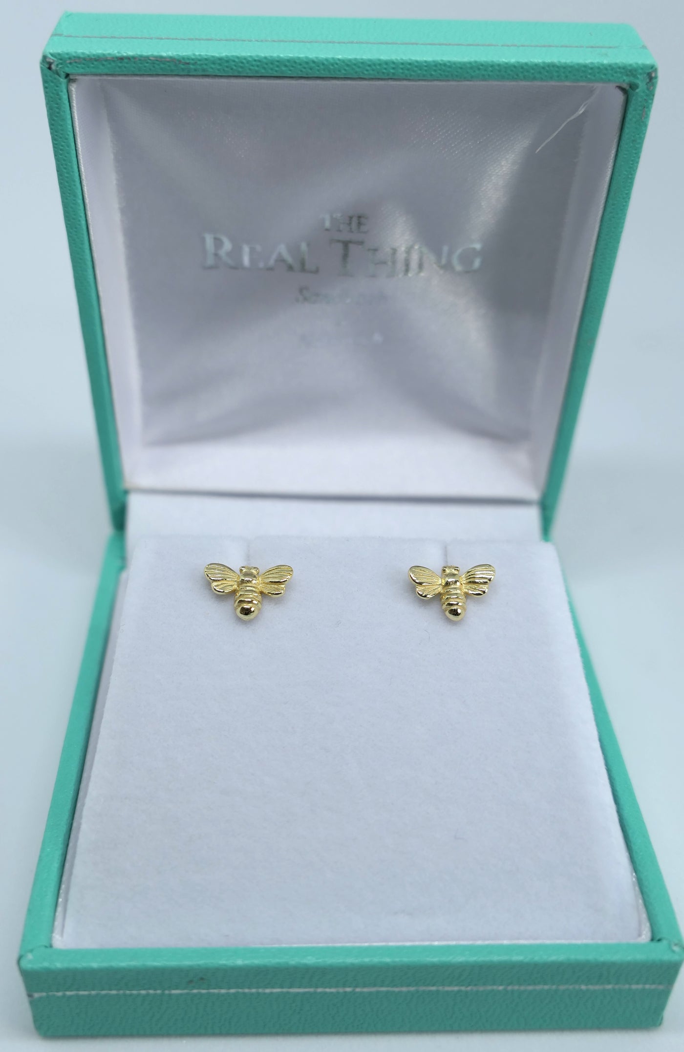 Gold Bumble Bee Stud Earrings
