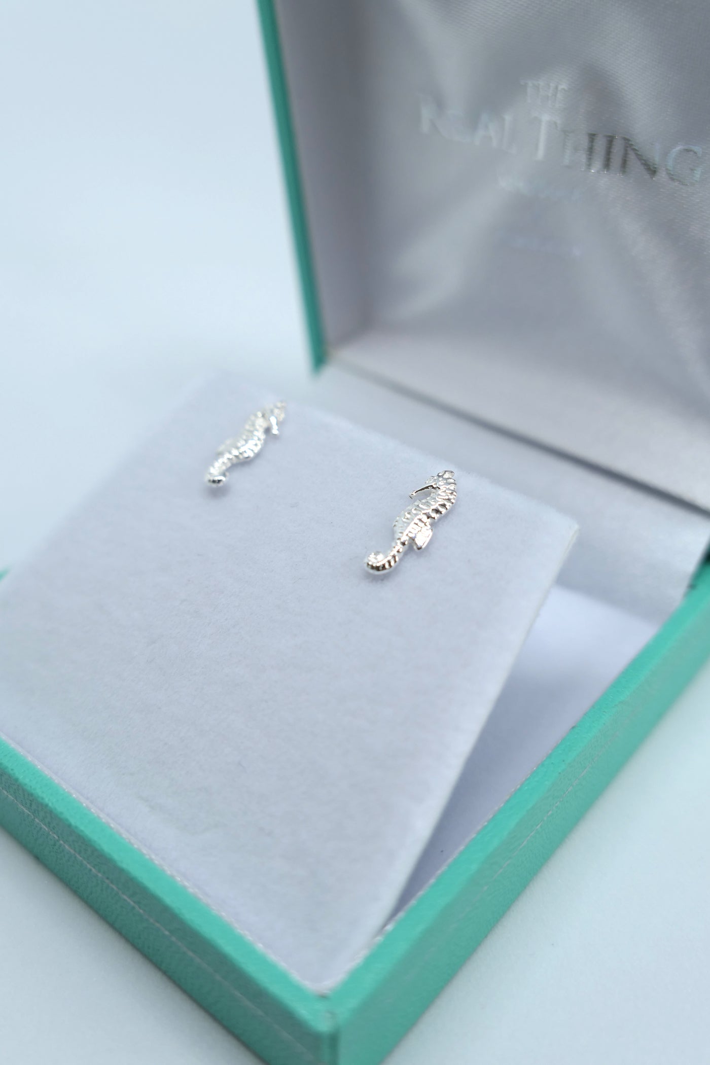 3D Seahorse Stud Earrings