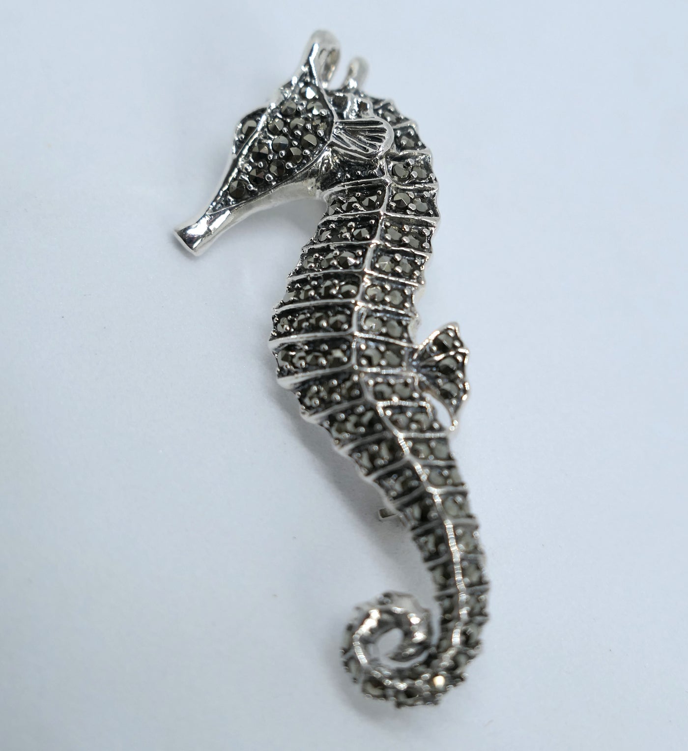 Marcasite Seahorse Brooch