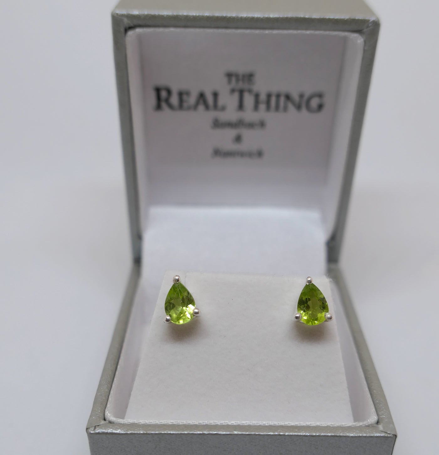 Peridot Teardrop Stud Earrings