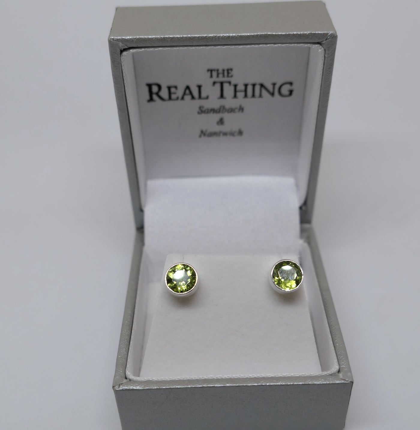 6mm Round Peridot Stud Earrings