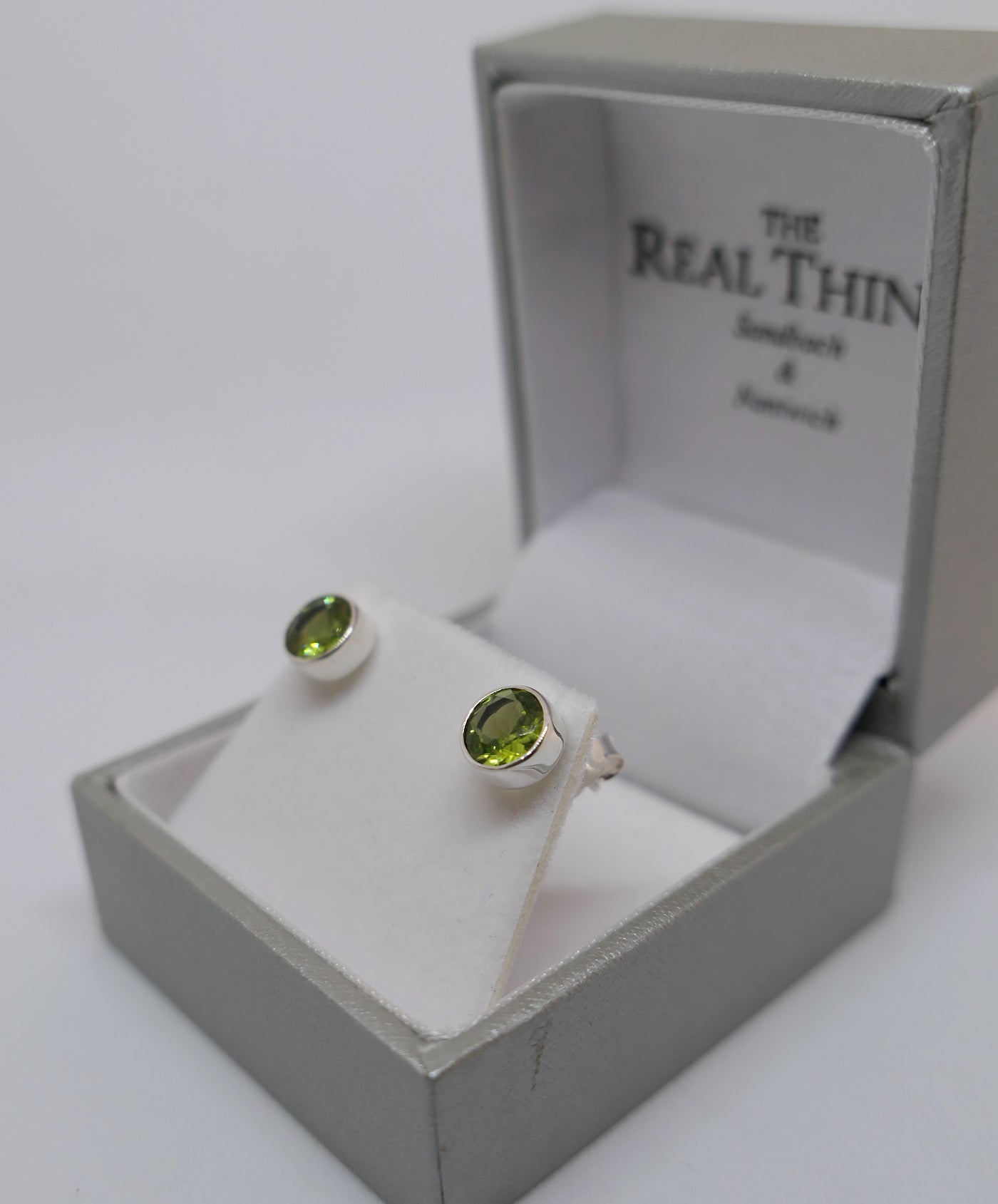 6mm Round Peridot Stud Earrings
