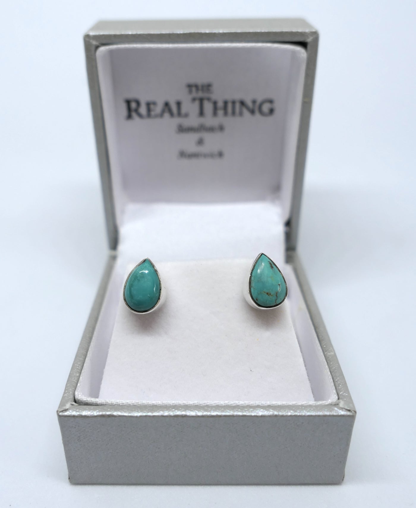 Teardrop Turquoise Stud Earrings