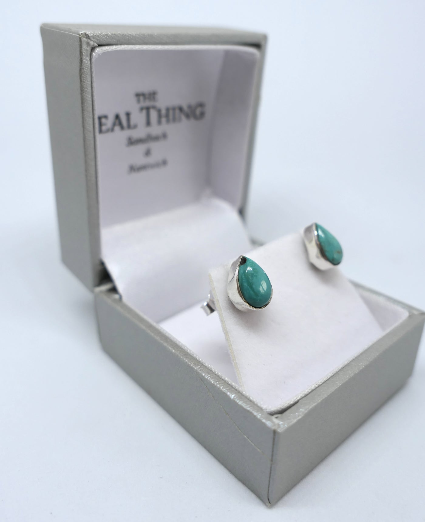 Teardrop Turquoise Stud Earrings