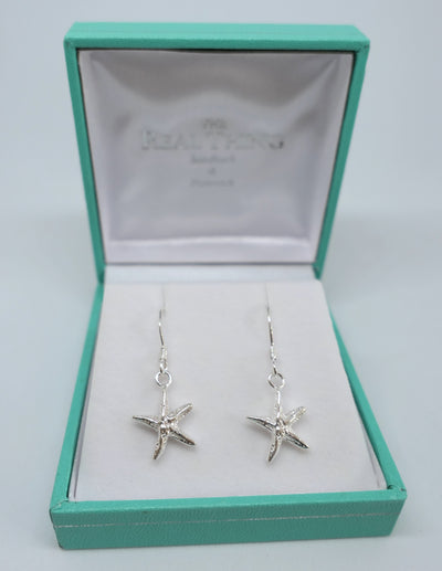 Textured Starfish Drop Earrings