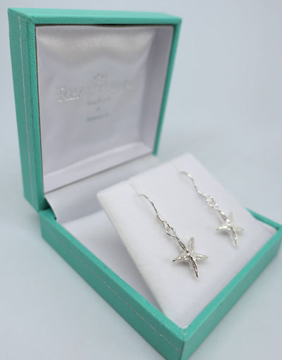 Textured Starfish Drop Earrings