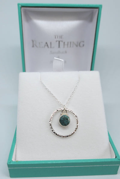 Turquoise Halo Necklace