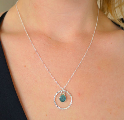 Turquoise Halo Necklace