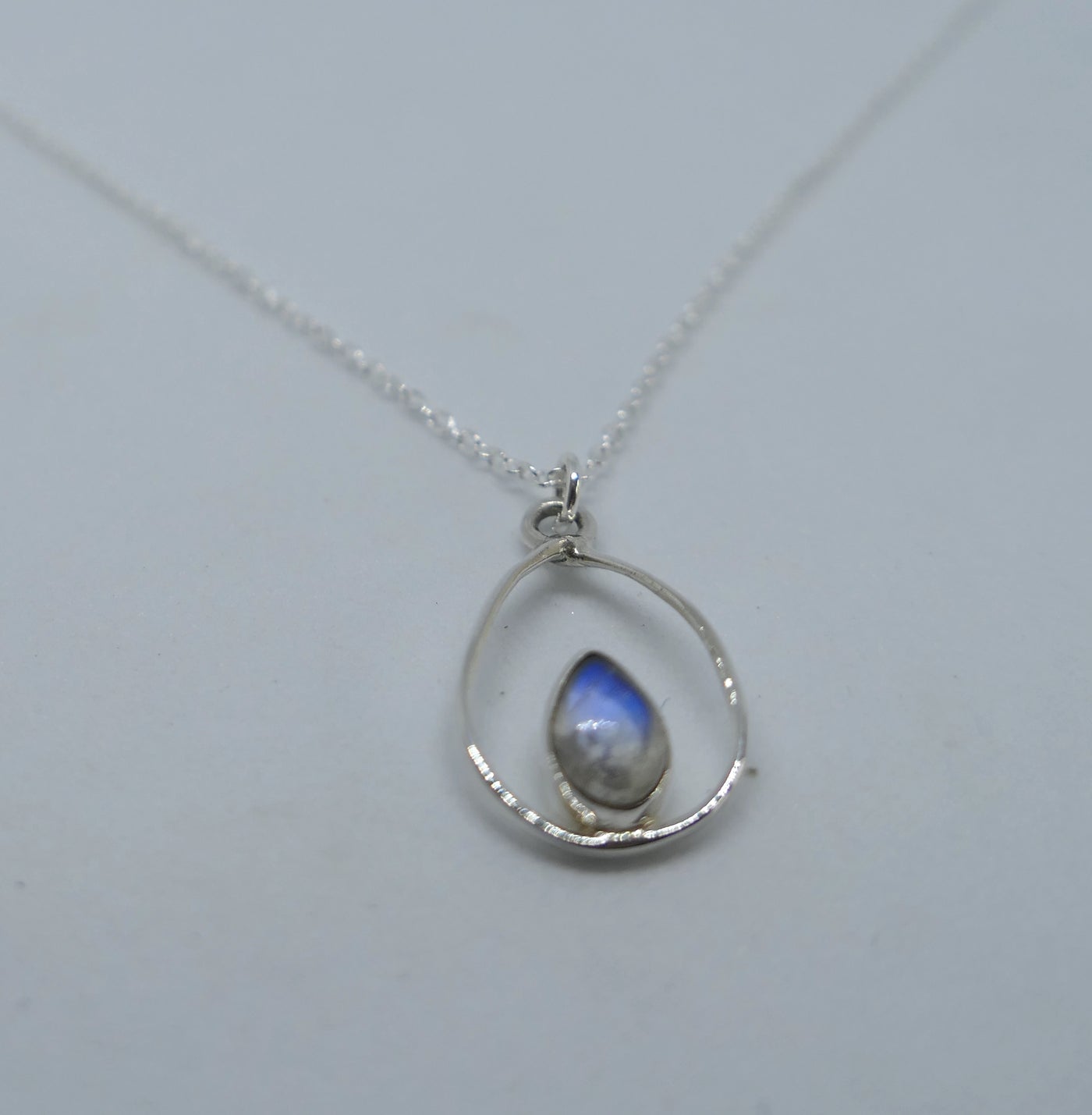 Open Teardrop Moonstone Pendant