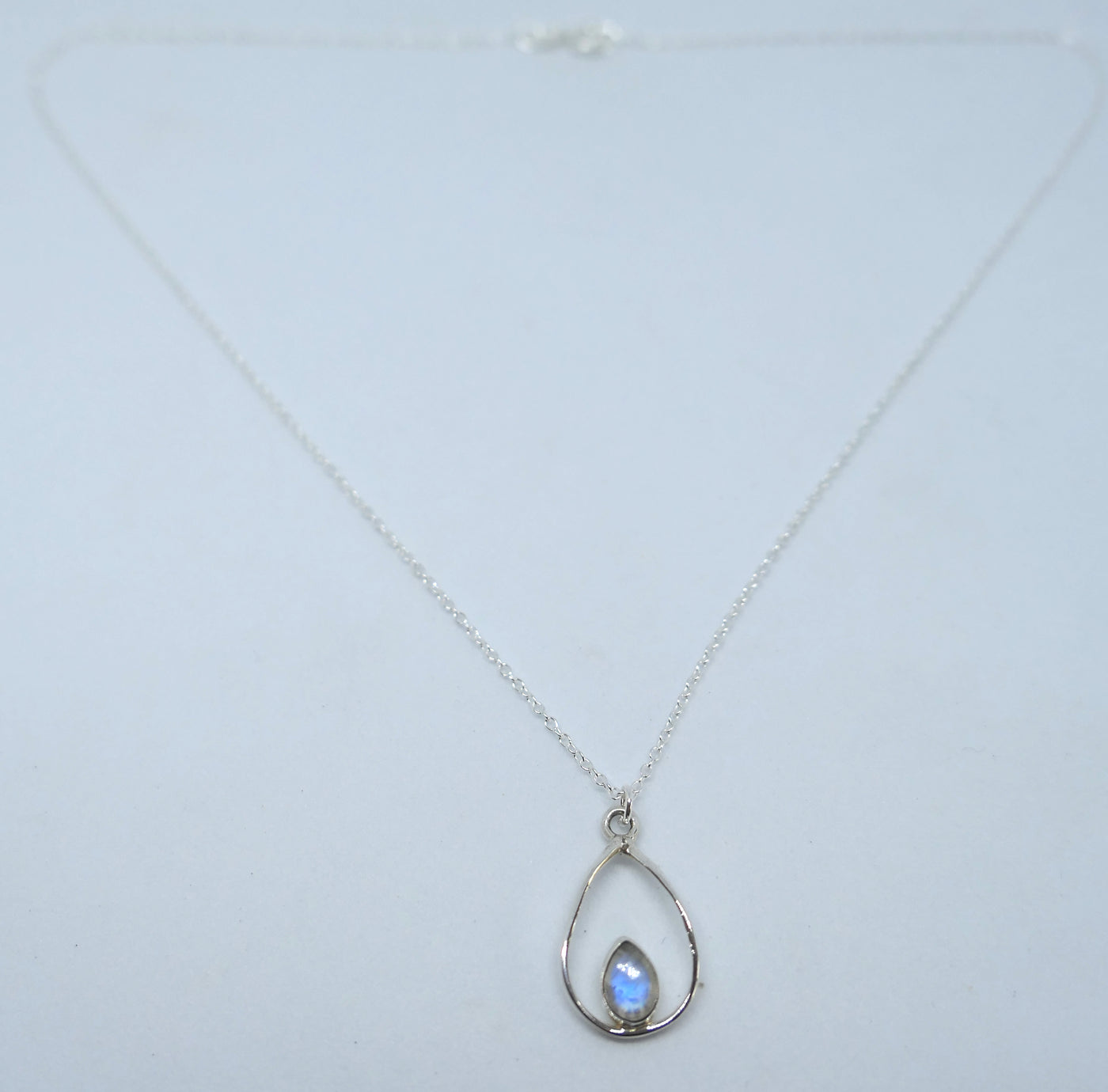 Open Teardrop Moonstone Pendant