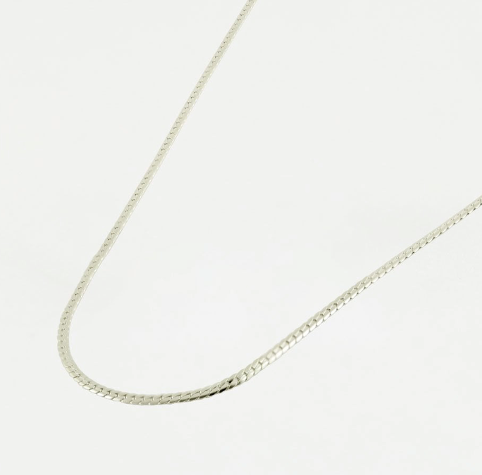 Silver Curb Choker Layering Necklace