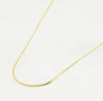 Gold Curb Choker Layering Necklace