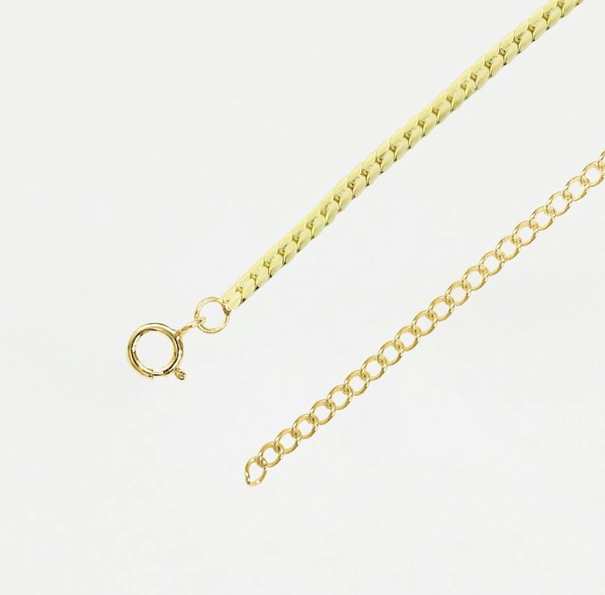Gold Curb Choker Layering Necklace