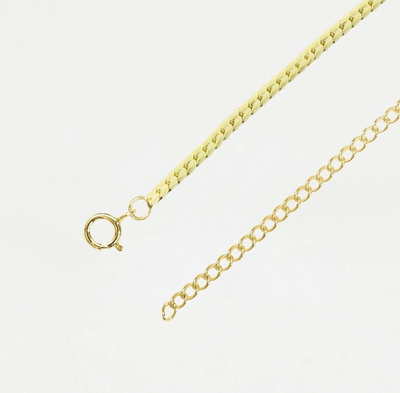 Gold Curb Choker Layering Necklace