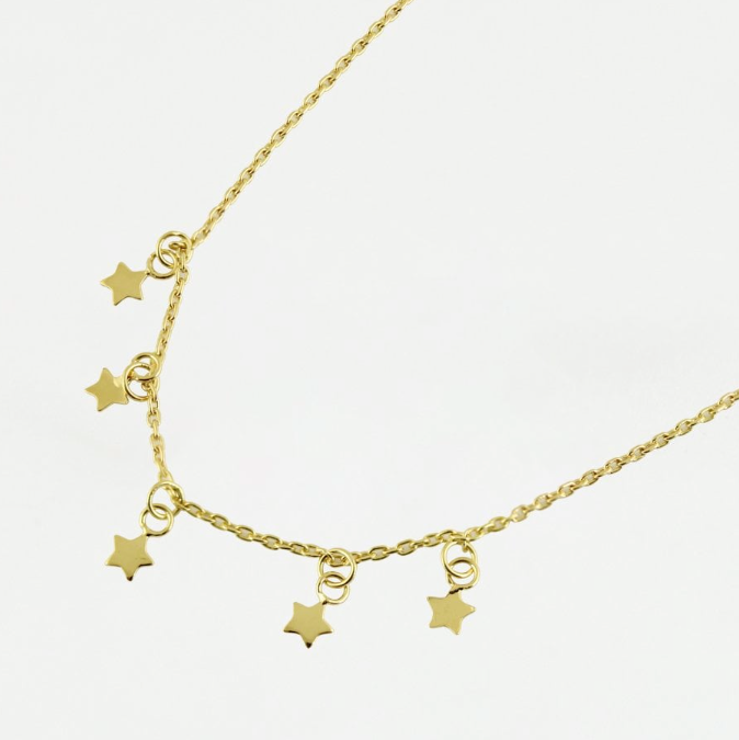 Gold Seeing Stars Choker Necklace