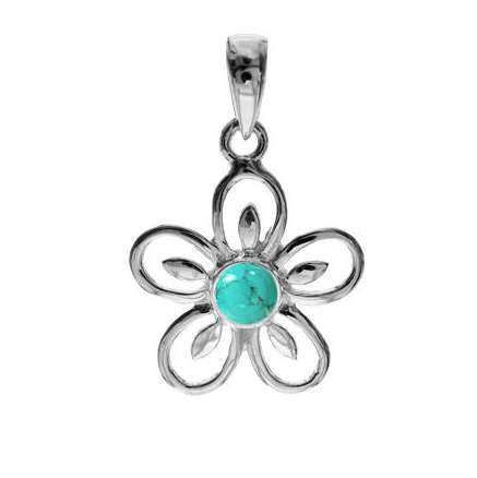 Turquoise Flower Pendant