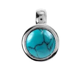 Small Chunky Round Turquoise Pendant