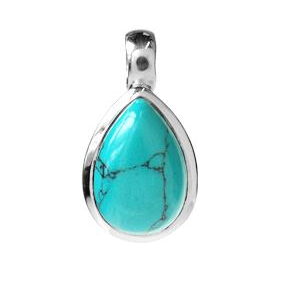 Simple Teardrop Turquoise Pendant