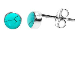 5mm Round Turquoise Stud Earrings