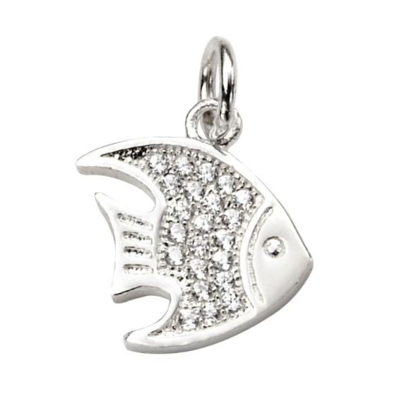 Silver Angel Fish Necklace