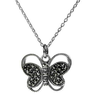 Marcasite Butterfly Necklace