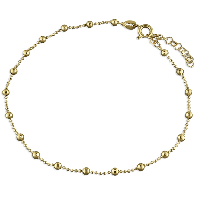 Gold Bobbled Ankle Bracelet