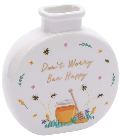 Bee Happy Bud Vase