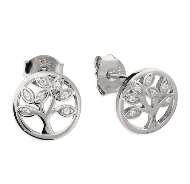 Crystal Tree of Life Stud Earrings