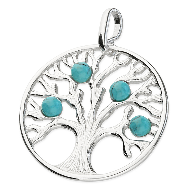 Turquoise Tree of Life Pendant