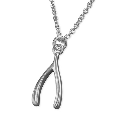 Silver Wishbone Necklace