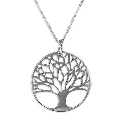 Silver Large Tree of Wisdom Pendant