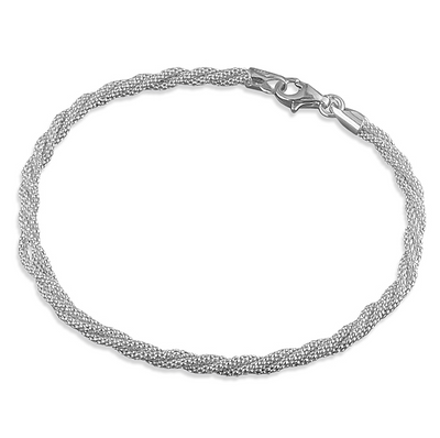 Silver Plaited Mesh Bracelet