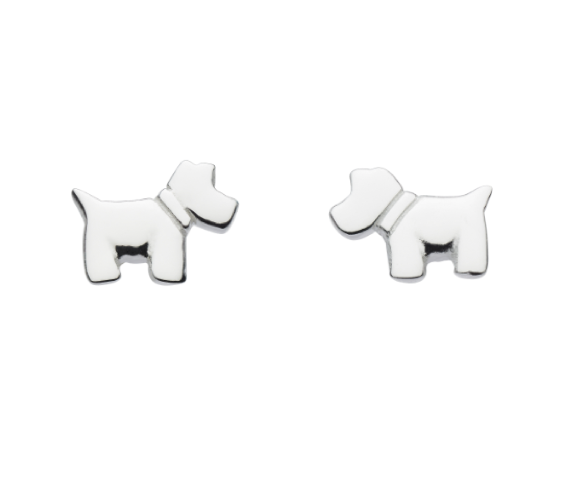 Dew Mini Scotty Dog Stud Earrings