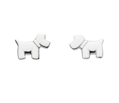Dew Mini Scotty Dog Stud Earrings
