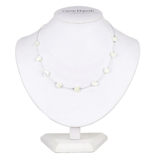 Carrie Elspeth Shell Hearts Spaced Necklace